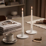 Pack Of 2 Candle Holder, Steel Tealight Holder White