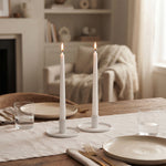 Pack Of 2 Candle Holder, Steel Tealight Holder White