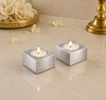 Pack Of 2 Tea Light Holder, Steel Candle Holder