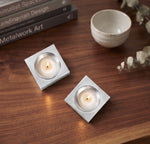 Pack Of 2 Tea Light Holder, Steel Candle Holder
