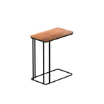 Loren Metal Laptop Table With Wooden Top - Brown