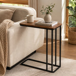 Loren Metal Laptop Table With Wooden Top - Brown