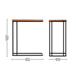 Loren Metal Laptop Table With Wooden Top - Brown