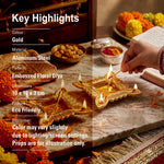 Pack Of 2 Aluminium Diyas For Pooja And Gift