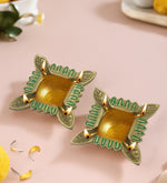 Pack Of 2 Aluminium Diyas For Pooja And Gift
