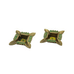 Pack Of 2 Aluminium Diyas For Pooja And Gift