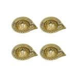 Pack Of 4 Aluminium Diyas For Pooja And Gift