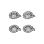 Pack Of 4 Aluminium Diyas For Pooja And Gift