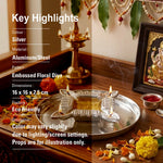 Aluminium Diya With Plate For Pooja And Gift