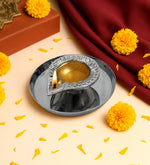 Aluminium Diya With Plate For Pooja And Gift