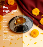 Aluminium Diya With Plate For Pooja And Gift