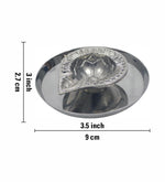 Aluminium Diya With Plate For Pooja And Gift