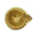 Metal Diya With Plate - Gold