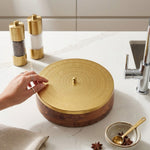 Wooden Storage Box With Floral Lid - Brown