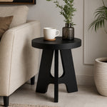Denzo Wooden Stool - Black