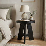Denzo Wooden Stool - Black