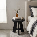 Denzo Wooden Stool - Black