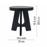 Denzo Wooden Stool - Black