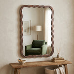 Wall Mirror With Metal Frame - Brown