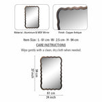 Wall Mirror With Metal Frame - Brown