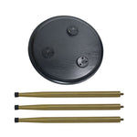 Tripod Wooden Side Table - Black & Gold