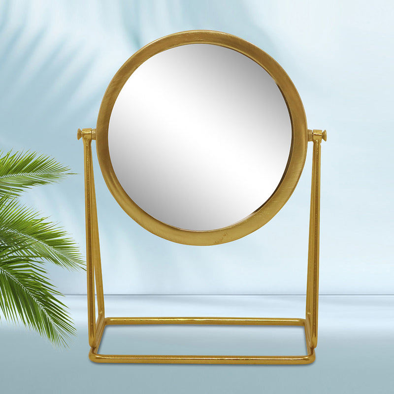 Wooden Vanity Mirror - Gold