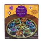 Diya Set With Thali For Décor And Pooja (Multicolor)