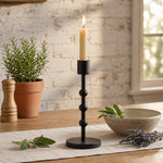 Metal Candle Holder - Black