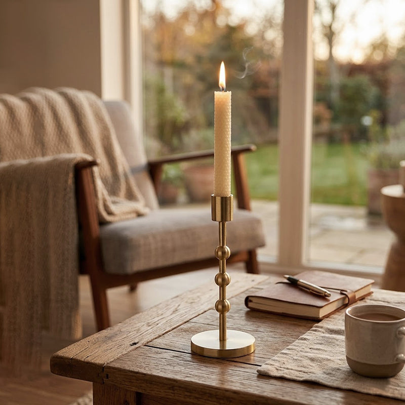 Metal Candle Holder - Gold