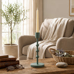 Metal Candle Holder -  Green