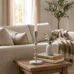 Metal Candle Holder - Grey