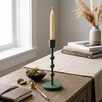 Metal Candle Holder -  Green