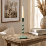 Metal Candle Holder -  Green