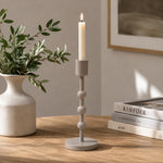 Metal Candle Holder - Grey
