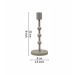 Metal Candle Holder - Grey