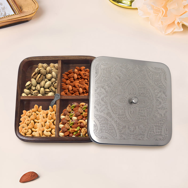 Spice Box/ Masala Box with Metal Lid