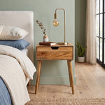 Alva Wooden Night Stand - Natural