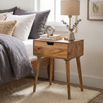 Alva Wooden Night Stand - Natural