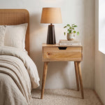 Alva Wooden Night Stand - Natural