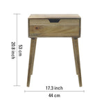 Alva Wooden Night Stand - Natural