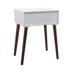 Alva Wooden Night Stand - White