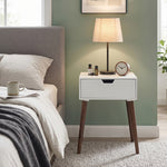 Alva Wooden Night Stand - White