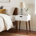 Alva Wooden Night Stand - White
