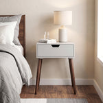 Alva Wooden Night Stand - White