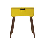 Alva Wooden Night Stand - Yellow