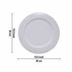 Metalsmith 13 Inch Round Decorative Serving Plate For Formal Occasions, Parties And Wedding Charger Plate  (Pack of 4)