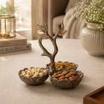 Metal Serving Bowl Set - Brass Antique