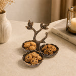 Metal Serving Bowl Set - Brass Antique