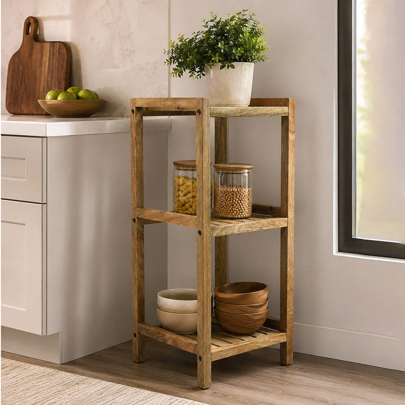Wooden Storage Rack, Small - Natural