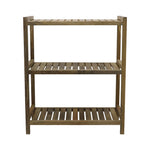 Wooden Storage Rack With 3 Shelves, Large - Natural